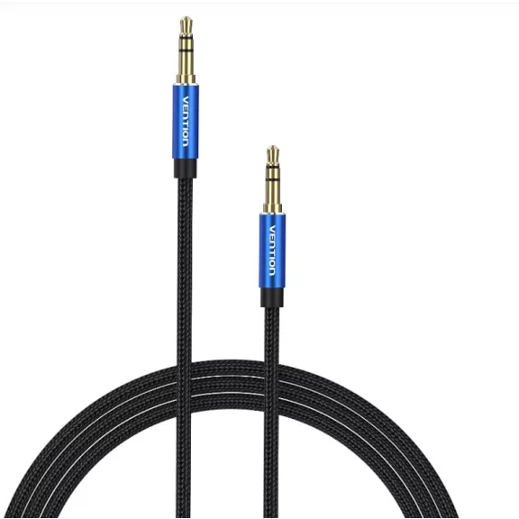 Vention 3.5mm jack/M ->  3.5mm jack/M,  (audio,szövet), 5m, kábel