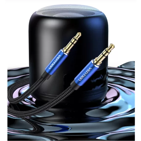 Vention 3.5mm jack/M ->  3.5mm jack/M,  (audio,szövet), 5m, kábel