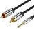 Vention 3.5mm jack/M -> 2*RCA/M, (audio, aranyozott, fémház), 1,5m, kábel