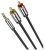 Vention 3.5mm jack/M -> 2*RCA/M, (audio, aranyozott, fémház), 10m, kábel