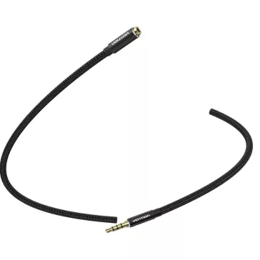   Vention 3.5mm jack/M -> 3.5mm/F , (hosszabbító,audio,fekete),  5m, kábel