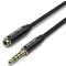 Vention 3.5mm jack/M -> 3.5mm/F , (hosszabbító,audio,fekete), 8m, kábel