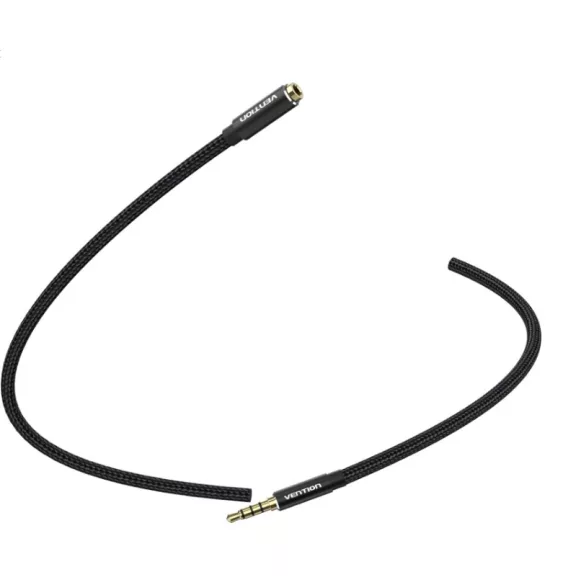 Vention 3.5mm jack/M -> 3.5mm/F , (hosszabbító,audio,fekete), 8m, kábel