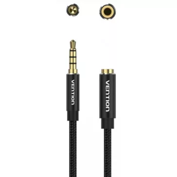   Vention 3.5mm jack/M -> 3.5mm/F , (hosszabbító,audio,fekete),10m, kábel