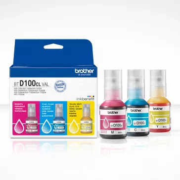 Brother BTD100CLVAL Tintatartály csomag CMY 3*48,8ml