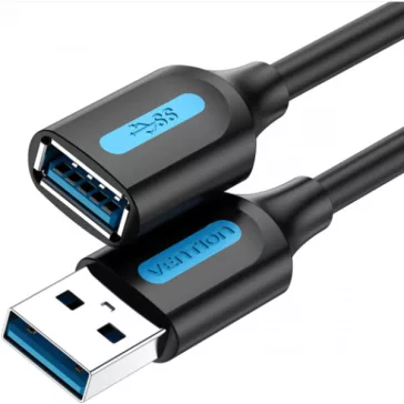   Vention USB-A 3.0/M -> USB-A 3.0/F,  (hosszabbító,PVC), 1m, kábel
