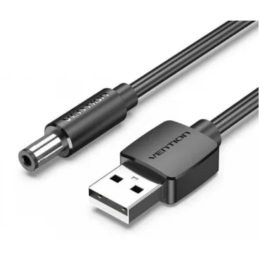 KÁBEL USB-A -> DC 5.5mm, 1m, (fekete), Vention