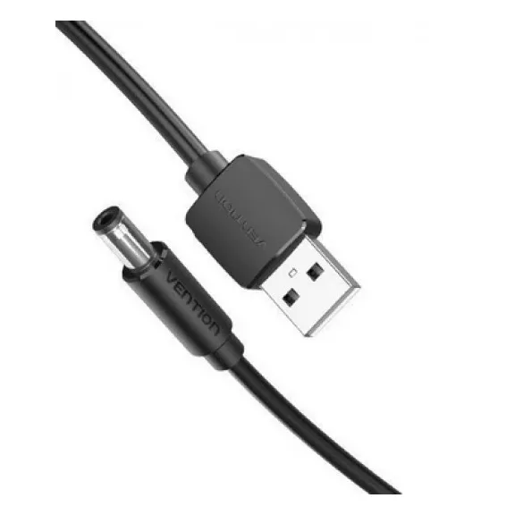 KÁBEL USB-A -> DC 5.5mm, 1m, (fekete), Vention