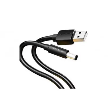 KÁBEL USB-A -> DC 5.5mm, 1m, (fekete), Vention