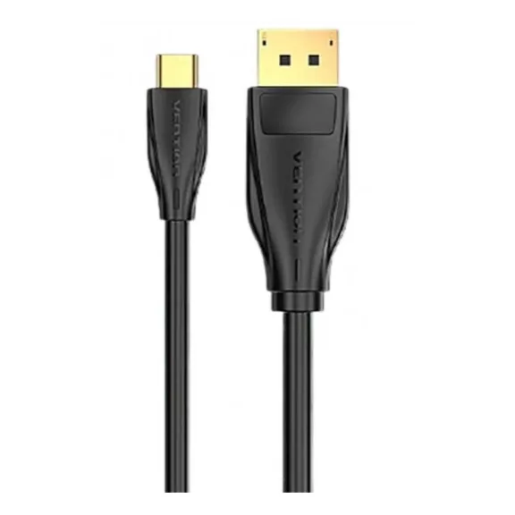 Vention USB-C -> Displayport, 1,5m, (fekete), kábel