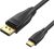 Vention USB-C -> Displayport, (fekete), 2m, kábel
