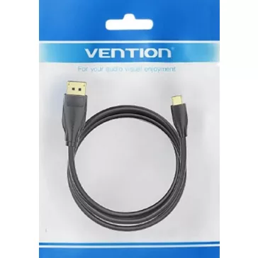 Vention USB-C -> Displayport,  (fekete), 2m, kábel