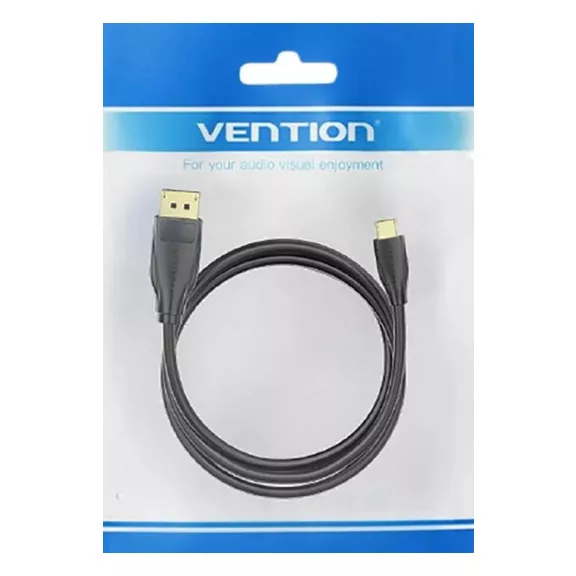 Vention USB-C -> Displayport,  (fekete), 2m, kábel