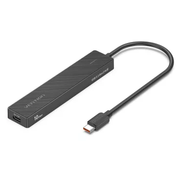   Vention USB-C -> USB-A 3.2*4 , 0,15m (4-Portos, fekete), hub
