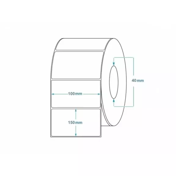 Tekercses PAPÍR címke 100x150mm 260 db/tekercs (sárga)