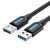 Vention USB-A 3.0/M -> USB-A 3.0/M, (PVC,fekete), 0,5m, kábel