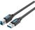 Vention USB-A 3.0/M -> USB-B/M, (PVC,fekete), 3m, kábel