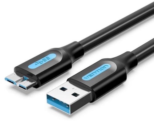 Vention USB-A 3.0/M -> Micro USB-B,   ( PVC,fekete), 0,5m,  kábel