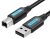 Vention USB-A 2.0/M -> USB-B/M, (PVC, fekete, nyomtatókábel, printerkábel), 2m, kábel