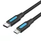 Vention USB-C 2.0/M ->  Micro B/M, 1,5m, (2A, fekete), kábel