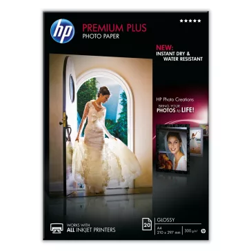   HP A/4 Prémium Plus Fényes Fotópapír 20lap 300g (Eredeti)