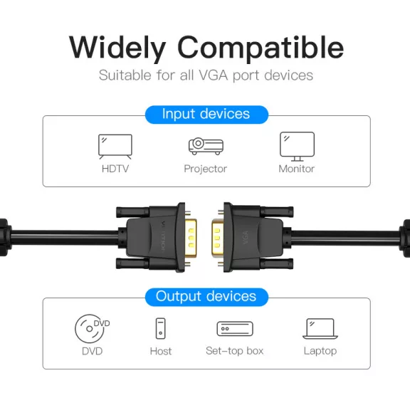 Vention VGA (3+9), 3m, kábel