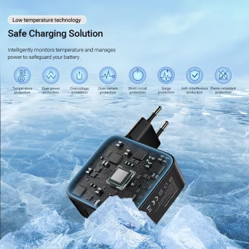   Vention 4-port USB-C+C+C+A (140W/140W/30W/18W 4-portos, GaN, fehér),1,5m, töltő