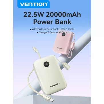 Vention FKBN0-C 20000mah, (bézs,22,5W), powerbank