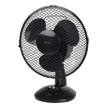   Deltaco NORDIC HOME FT-535 ventilátor, asztali, 230 mm, két fokozatú, 20W, dönthető, fekete