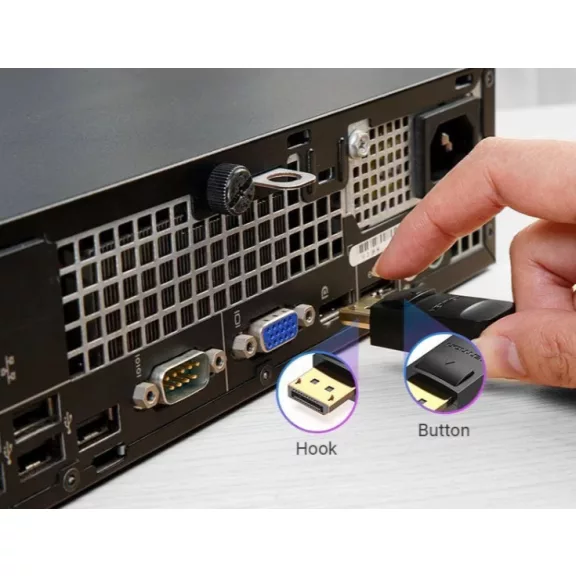 Vention mini Displayport -> Displayport, (fekete), 1,5m,  kábel