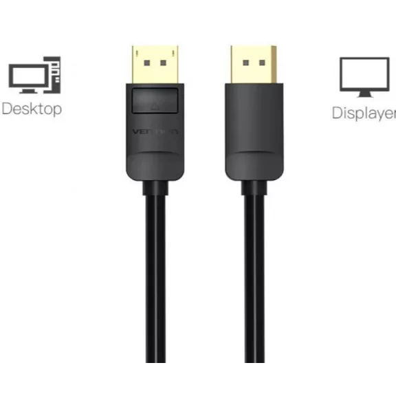 Vention Displayport, fekete, 5m, kábel