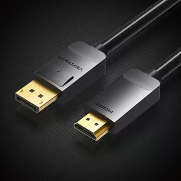Vention Displayport -> HDMI, (fekete), 2m, kábel