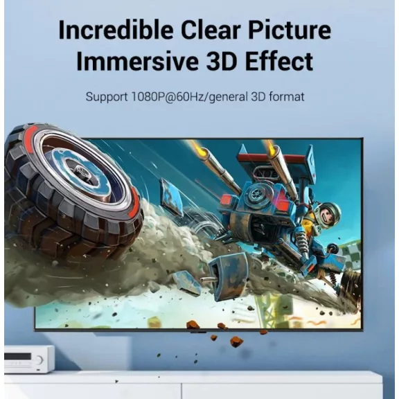 Vention Displayport -> DVI, (fekete), 1m, kábel