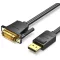 Vention Displayport -> DVI, (fekete), 1,5m, kábel