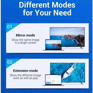 Vention Displayport 4K -> HDMI, (fekete), 2m, kábel