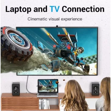  Vention mini Displayport 4K -> HDMI, (fekete), 3m,  kábel