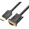 Vention Displayport -> VGA, (fekete), 2m, kábel