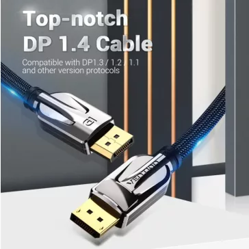   Vention Displayport/M -> Displayport/M (fekete), 1,5m, kábel