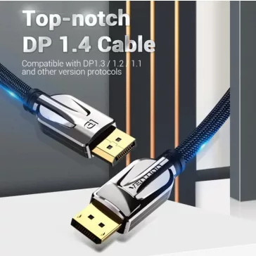   Vention Displayport/M -> Displayport/M (fekete), 3m,  kábel
