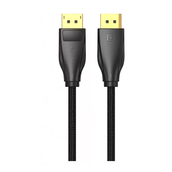 Vention Displayport/M -> Displayport/M (8K, optikai, fekete), 1,5m, kábel