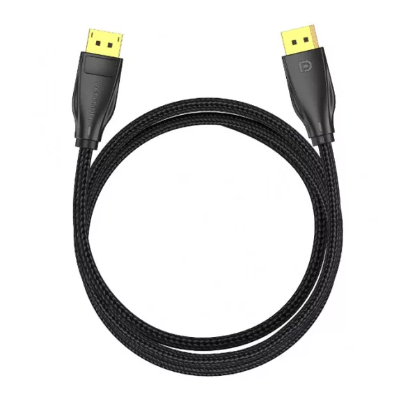 Vention Displayport/M -> Displayport/M (8K, optikai, fekete), 1,5m, kábel