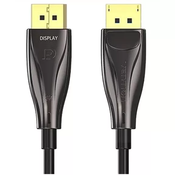 Vention Displayport/M -> Displayport/M (8K, optikai, fekete), 3m,  kábel
