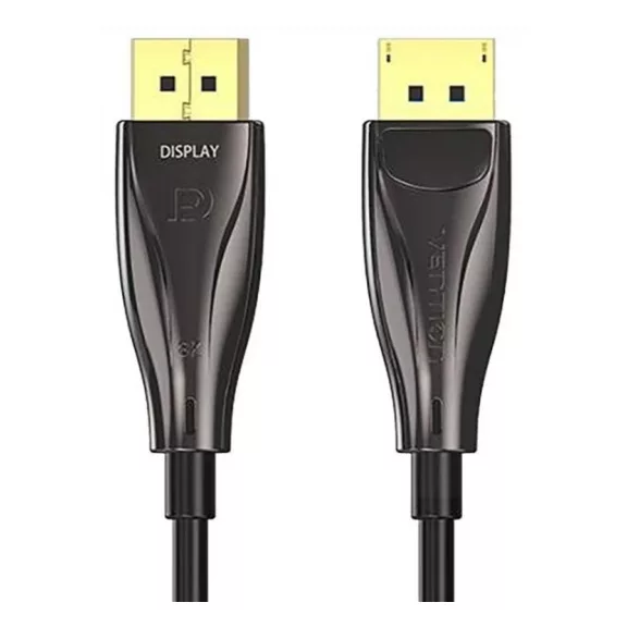 Vention Displayport/M -> Displayport/M  (8K, optikai, fekete), 10m, kábel