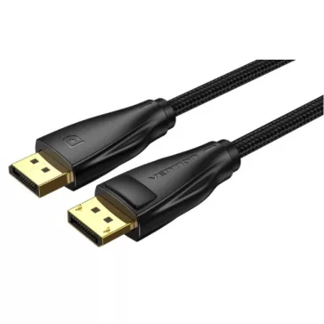   Vention Displayport/M -> Displayport/M (Szövet, fekete), 1,5m, kábel