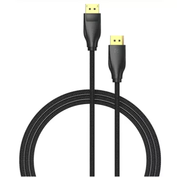   Vention Displayport/M -> Displayport/M (Szövet, fekete), 2m,  kábel