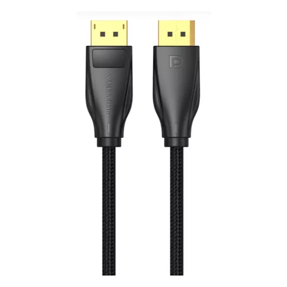 Vention Displayport/M -> Displayport/M (Szövet, fekete), 3m, kábel