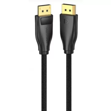   Vention Displayport/M -> Displayport/M (Szövet, fekete), 3m, kábel