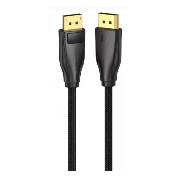 Vention Displayport/M -> Displayport/M (Szövet, fekete), 3m, kábel