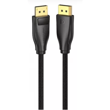   Vention Displayport/M -> Displayport/M (Szövet, fekete), 5m, kábel