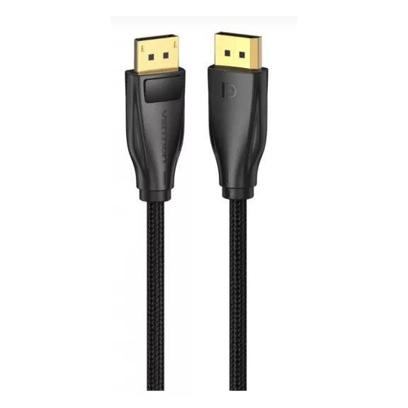 Vention Displayport/M -> Displayport/M (Szövet, fekete), 5m, kábel